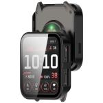 Carcasa cu protectie ecran din sticla securizata BizonMobile compatibila cu Garmin Venu X1, Negru 5 - lerato.ro