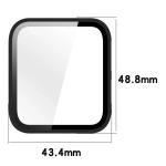Carcasa cu protectie ecran din sticla securizata BizonMobile compatibila cu Garmin Venu X1, Negru 3 - lerato.ro
