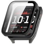 Carcasa cu protectie ecran din sticla securizata BizonMobile compatibila cu Garmin Venu X1, Negru 2 - lerato.ro