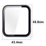 Carcasa cu protectie ecran din sticla securizata BizonMobile compatibila cu Garmin Venu X1, Dark Blue 3 - lerato.ro