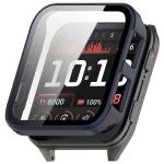 Carcasa cu protectie ecran din sticla securizata BizonMobile compatibila cu Garmin Venu X1, Dark Blue 2 - lerato.ro