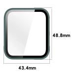Carcasa cu protectie ecran din sticla securizata BizonMobile compatibila cu Garmin Venu X1, Verde 3 - lerato.ro