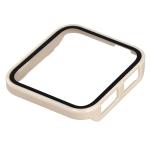 Carcasa cu protectie ecran din sticla securizata BizonMobile compatibila cu Garmin Venu X1, Bej 7 - lerato.ro