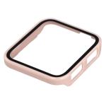 Carcasa cu protectie ecran din sticla securizata BizonMobile compatibila cu Garmin Venu X1, Roz 7 - lerato.ro