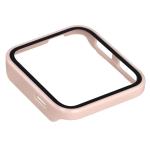 Carcasa cu protectie ecran din sticla securizata BizonMobile compatibila cu Garmin Venu X1, Roz 8 - lerato.ro
