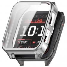 Carcasa cu protectie ecran BizonMobile Felipe compatibila cu Garmin Venu X1, Silver