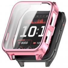Carcasa cu protectie ecran BizonMobile Felipe compatibila cu Garmin Venu X1, Roz