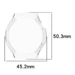 Carcasa cu protectie ecran BizonMobile Felipe compatibila cu Huawei Watch 5 42mm, Transparent 3 - lerato.ro