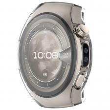 Accesorii Huawei Watch, Carcasa cu protectie ecran BizonMobile Felipe compatibila cu Huawei Watch 5 46mm, Transparent, lerato.ro