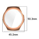 Carcasa cu protectie ecran BizonMobile Felipe compatibila cu Huawei Watch 5 42mm, Rose Gold 3 - lerato.ro