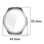 Carcasa cu protectie ecran BizonMobile Felipe compatibila cu Huawei Watch 5 46mm, Silver 3 - lerato.ro