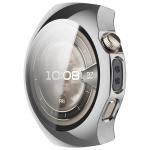Carcasa cu protectie ecran BizonMobile Felipe compatibila cu Huawei Watch 5 42mm, SIlver 9 - lerato.ro