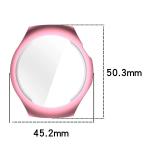 Carcasa cu protectie ecran BizonMobile Felipe compatibila cu Huawei Watch 5 42mm, Roz 3 - lerato.ro