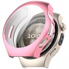 Accesorii Huawei Watch, Carcasa cu protectie ecran BizonMobile Felipe compatibila cu Huawei Watch 5 42mm, Roz, lerato.ro