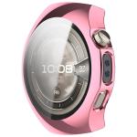 Carcasa cu protectie ecran BizonMobile Felipe compatibila cu Huawei Watch 5 42mm, Roz 9 - lerato.ro