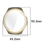 Carcasa cu protectie ecran BizonMobile Felipe compatibila cu Huawei Watch 5 42mm, Gold 3 - lerato.ro