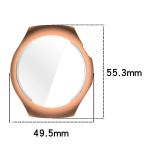 Carcasa cu protectie ecran BizonMobile Felipe compatibila cu Huawei Watch 5 46mm, Rose Gold 3 - lerato.ro