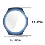 Carcasa cu protectie ecran BizonMobile Felipe compatibila cu Huawei Watch 5 46mm, Dark Blue 3 - lerato.ro