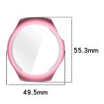 Carcasa cu protectie ecran BizonMobile Felipe compatibila cu Huawei Watch 5 46mm, Roz 3 - lerato.ro