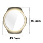 Carcasa cu protectie ecran BizonMobile Felipe compatibila cu Huawei Watch 5 46mm, Gold 3 - lerato.ro