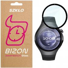 Accesorii Huawei Watch, Folie sticla hibrid Bizon Watch Edge Hybrid compatibile cu Huawei Watch 5 46mm, Negru, lerato.ro