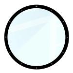Folie sticla hibrid Bizon Watch Edge Hybrid compatibile cu Huawei Watch 5 46mm, Negru 5 - lerato.ro