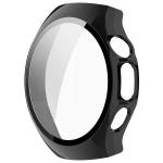 Carcasa cu protectie ecran din sticla securizata BizonMobile compatibila cu Huawei Watch 5 42mm, Negru 5 - lerato.ro