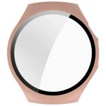 Carcasa cu protectie ecran din sticla securizata BizonMobile compatibila cu Huawei Watch 5 42mm, Roz 8 - lerato.ro