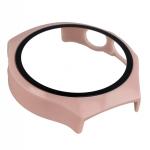 Carcasa cu protectie ecran din sticla securizata BizonMobile compatibila cu Huawei Watch 5 42mm, Roz 9 - lerato.ro