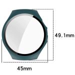 Carcasa cu protectie ecran din sticla securizata BizonMobile compatibila cu Huawei Watch 5 42mm, Verde 3 - lerato.ro