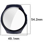 Carcasa cu protectie ecran din sticla securizata BizonMobile compatibila cu Huawei Watch 5 46mm, Dark Blue 3 - lerato.ro