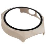 Carcasa cu protectie ecran din sticla securizata BizonMobile compatibila cu Huawei Watch 5 46mm, Bej 8 - lerato.ro