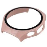 Carcasa cu protectie ecran din sticla securizata BizonMobile compatibila cu Huawei Watch 5 46mm, Roz 7 - lerato.ro