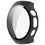 Carcasa cu protectie ecran din sticla securizata BizonMobile compatibila cu Huawei Watch 5 46mm, Matte Black 4 - lerato.ro