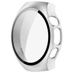 Carcasa cu protectie ecran din sticla securizata BizonMobile compatibila cu Huawei Watch 5 46mm, Satin Silver 4 - lerato.ro