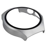 Carcasa cu protectie ecran din sticla securizata BizonMobile compatibila cu Huawei Watch 5 46mm, Satin Silver 9 - lerato.ro
