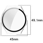 Carcasa cu protectie ecran din sticla securizata BizonMobile compatibila cu Huawei Watch 5 42mm, Transparent 3 - lerato.ro