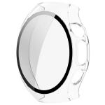 Carcasa cu protectie ecran din sticla securizata BizonMobile compatibila cu Huawei Watch 5 42mm, Transparent 4 - lerato.ro