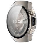 Carcasa cu protectie ecran din sticla securizata BizonMobile compatibila cu Huawei Watch 5 42mm, Transparent 6 - lerato.ro