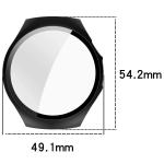 Carcasa cu protectie ecran din sticla securizata BizonMobile compatibila cu Huawei Watch 5 46mm, Negru 8 - lerato.ro