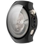 Carcasa cu protectie ecran din sticla securizata BizonMobile compatibila cu Huawei Watch 5 46mm, Negru 9 - lerato.ro