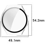 Carcasa cu protectie ecran din sticla securizata BizonMobile compatibila cu Huawei Watch 5 46mm, Transparent 3 - lerato.ro