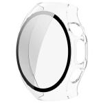 Carcasa cu protectie ecran din sticla securizata BizonMobile compatibila cu Huawei Watch 5 46mm, Transparent 4 - lerato.ro