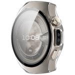 Carcasa cu protectie ecran din sticla securizata BizonMobile compatibila cu Huawei Watch 5 46mm, Transparent 6 - lerato.ro