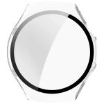 Carcasa cu protectie ecran din sticla securizata BizonMobile compatibila cu Huawei Watch 5 46mm, Transparent 9 - lerato.ro