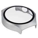 Carcasa cu protectie ecran din sticla securizata BizonMobile compatibila cu Huawei Watch 5 42mm, Satin Silver 9 - lerato.ro