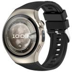 Curea din silicon Bizon Strap Watch Silicone T compatibila cu Huawei Watch 5 46mm, Negru 2 - lerato.ro