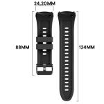 Curea din silicon Bizon Strap Watch Silicone T compatibila cu Huawei Watch 5 46mm, Negru 3 - lerato.ro