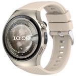 Curea din silicon Bizon Strap Watch Silicone T compatibila cu Huawei Watch 5 46mm, Bej 2 - lerato.ro