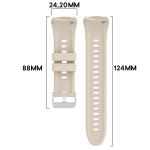 Curea din silicon Bizon Strap Watch Silicone T compatibila cu Huawei Watch 5 46mm, Bej 3 - lerato.ro